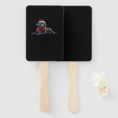 Schwarzes Labrador zu Weihnachten in Weihnachtsman Fächer (Vorne und Hinten)