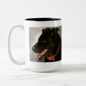 Schwarzes Labrador zwei tonte Tasse (Links)