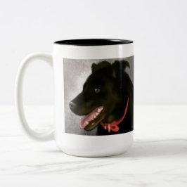 Schwarzes Labrador zwei tonte Tasse