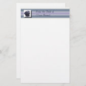 Schwarzes Labradore stationär - vom Schreibtisch Briefpapier (Vorne/Hinten)