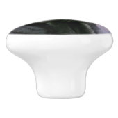 Schwarzes Labradorgesicht Keramikknauf (Seitenansicht)