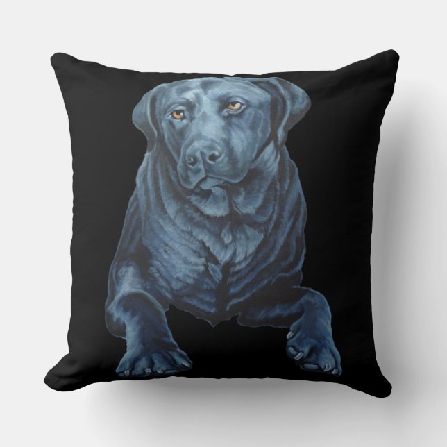 Schwarzes Labyrinth Blue Hund Kunstkissen & Gesche Kissen (Vorderseite)