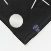 Schwarzes Lacrossemuster Fleecedecke (Ecke)