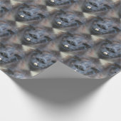 Schwarzes Lama-Gesicht Naturmuster Geschenkpapier (Ecke)