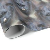 Schwarzes Lama-Gesicht Naturmuster Geschenkpapier (Rolleneckpunkt)
