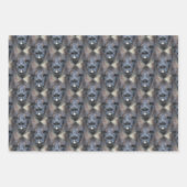 Schwarzes Lama-Gesicht Naturmuster Geschenkpapier Set (Vorderseite)