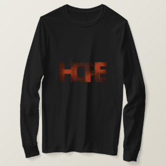 Schwarzes, langärmliges T-Shirt mit Hope-Design