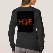 Schwarzes, langärmliges T-Shirt mit Hope-Design  (Rückseite)