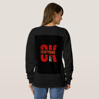 Schwarzes Langarmshirt mit erstaunlichem Design Sweatshirt