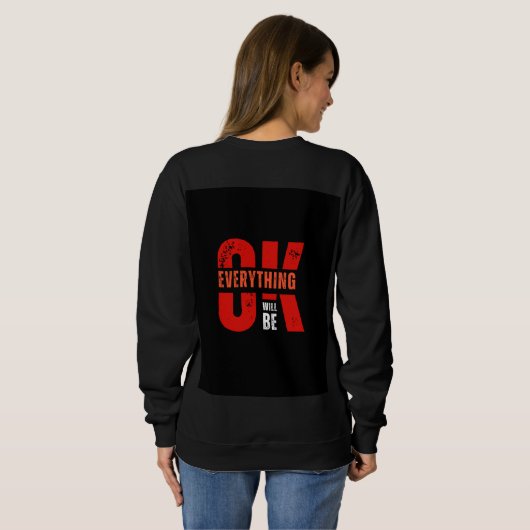 Schwarzes Langarmshirt mit erstaunlichem Design Sweatshirt (Schwarz voll)