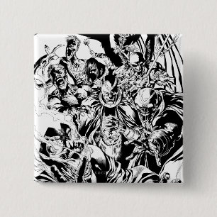 Schwarzes Laternen-Korps - Schwarzweiss Button