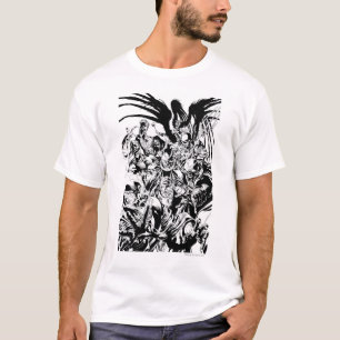 Schwarzes Laternen-Korps - Schwarzweiss T-Shirt
