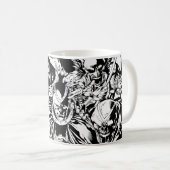 Schwarzes Laternenkorps - Schwarzweiß Kaffeetasse (VorderseiteRechts)