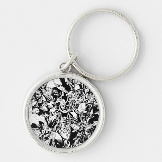 Schwarzes Laternenkorps - Schwarzweiß Schlüsselanhänger (Vorne)