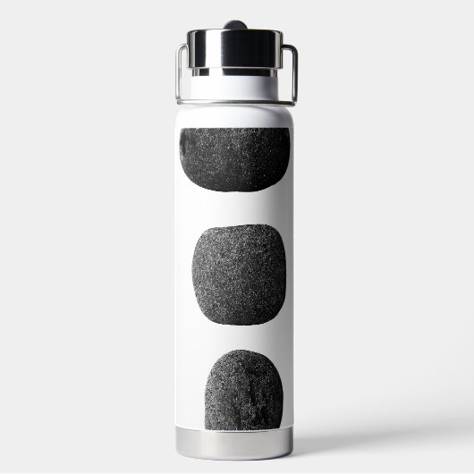 Schwarzes Lava-Spiel Trinkflasche (Hinten)