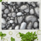 Schwarzes Lavakieselmuster Küchentuch (Gefaltet)