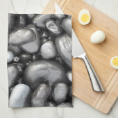 Schwarzes Lavakieselmuster Küchentuch (Viertel Falte)