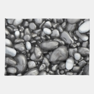 Schwarzes Lavakieselmuster Küchentuch