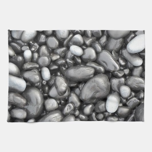 Schwarzes Lavakieselmuster Küchentuch (Horizontal)
