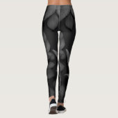 Schwarzes Leaf-Muster Leggings (Rückseite)