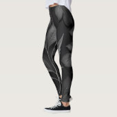 Schwarzes Leaf-Muster Leggings (Links)