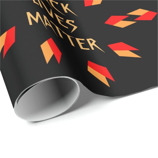 Schwarzes Leben-Angelegenheits-Packpapier Geschenkpapier (Rolleneckpunkt)