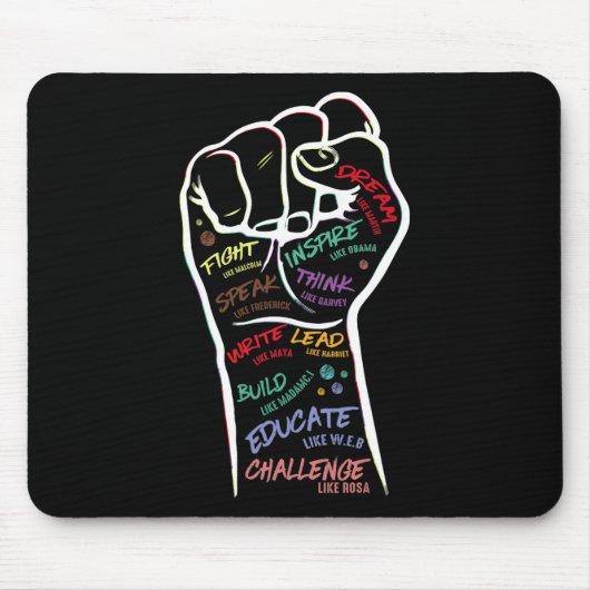 Schwarzes Leben der ersten Hand Problem Schwarze G Mousepad (Vorne)