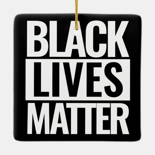 Schwarzes Leben: GewohnheitsWeihnachten Keramikornament (Rückseite)