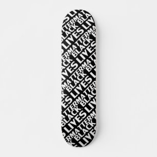 Schwarzes Leben ist wichtig, Schwarz-weißes Muster Skateboard