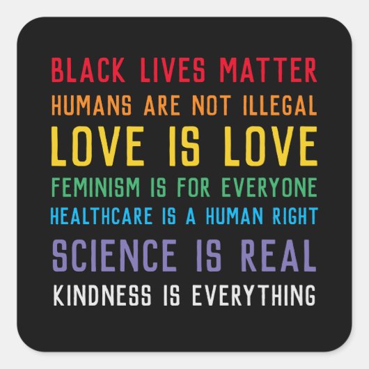 Schwarzes Leben Materie Aufkleber (Vorderseite)