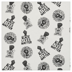 Schwarzes Leben Materie Blumen Protest nahtloses M Stoff