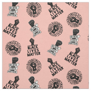 Schwarzes Leben Materie Blumen Protest nahtloses M Stoff
