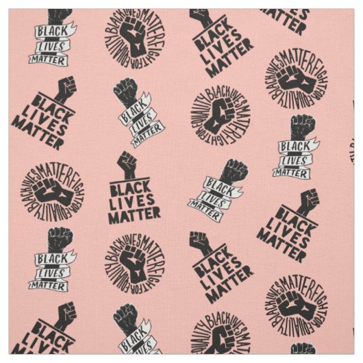 Schwarzes Leben Materie Blumen Protest nahtloses M Stoff (Muster)