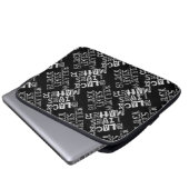 Schwarzes Leben Materie Schwarze gemischte Schrift Laptopschutzhülle (Vorne Knopf)