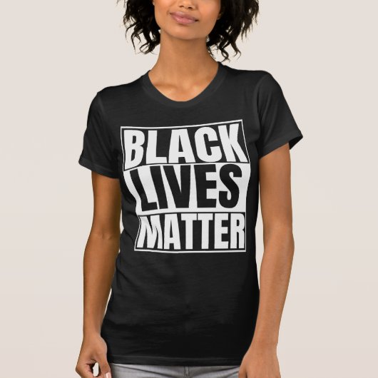 Schwarzes Leben Materie Text T-Shirt (Vorderseite)