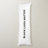 Schwarzes Leben Materie weißer und schwarzer Text Seitenschläferkissen (Rückseite (Vertikal))