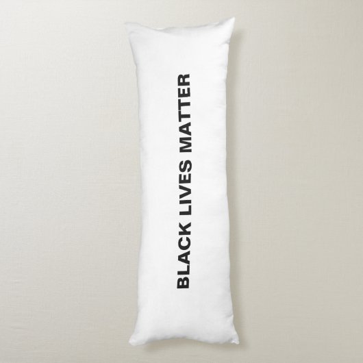 Schwarzes Leben Materie weißer und schwarzer Text Seitenschläferkissen (Rückseite (Vertikal))