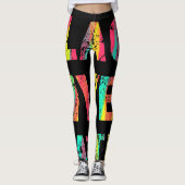 Schwarzes Leben Matte Malerei 01 Aufheben riesiges Leggings (Vorderseite)