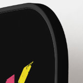 Schwarzes Leben Matter Painting 01 Editable Farbe Pickleball Schläger (Linke Seite)