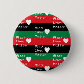 Schwarzes Leben Matter Panafrikanische Flagge Weiß Button (Vorderseite)