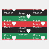 Schwarzes Leben Matter Panafrikanische Flagge Weiß Geschenkpapier Set (Vorderseite 2)