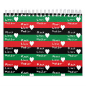 Schwarzes Leben Matter Panafrikanische Flagge Weiß Kalender (Titelbild)