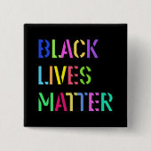 Schwarzes Leben Matter Stift 01 bearbeitbare Farbe Button (Vorderseite)