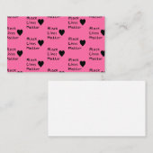 Schwarzes Leben Matter Text Girly Pink Farbrausche Mitteilungskarte (Vorne/Hinten)
