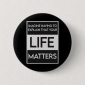 Schwarzes Leben Problem Blm Resist - Engagement Button (Vorderseite)