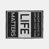 Schwarzes Leben Problem Blm Resist - Engagement Fleecedecke (Vorderseite (Horizontal))