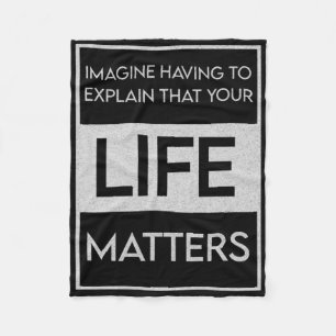 Schwarzes Leben Problem Blm Resist - Engagement Fleecedecke