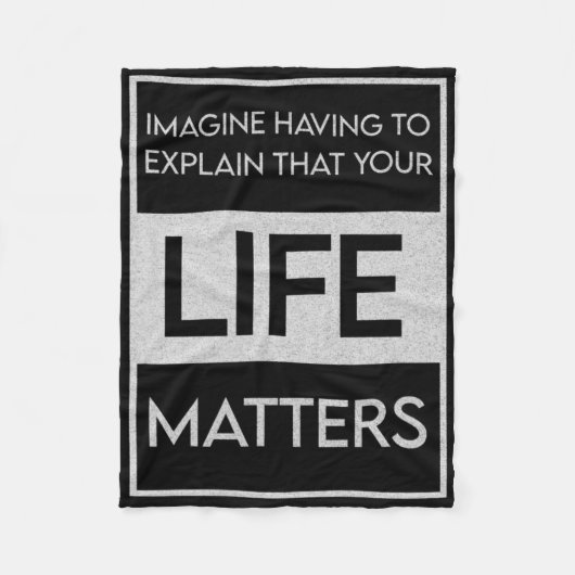 Schwarzes Leben Problem Blm Resist - Engagement Fleecedecke (Vorderseite)