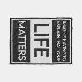 Schwarzes Leben Problem Blm Resist - Engagement Fleecedecke (Vorderseite (Horizontal))