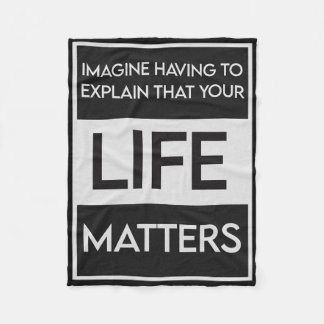 Schwarzes Leben Problem Blm Resist - Engagement Fleecedecke